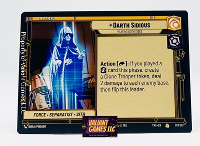 Star Wars Unlimited Chancellor Palpatine #017 Twilight of the