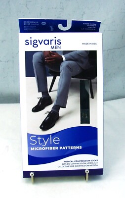 Sigvaris 832CMSM19 Kniestrümpfe Mit Kompression 20-30 MmHg Onyx Streifen MS NIB