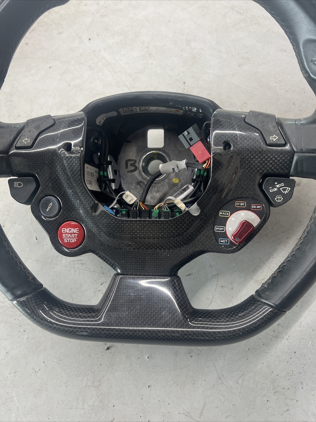 Driver Steering Wheel Carbon Fiber Trim 314910 OEM Ferrari 488 GTB 2017