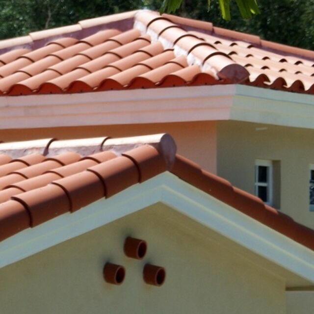 S Type Clay Roof Tile Roofing Spanish Mediterranean Rustic LOOK Terracotta Red for sale online