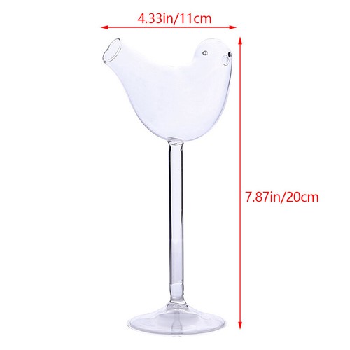 Transparent Bird-shaped Cocktail GlassesHigh Shed Wine Glass Drinking Cup F~ *& - Picture 3 of 12