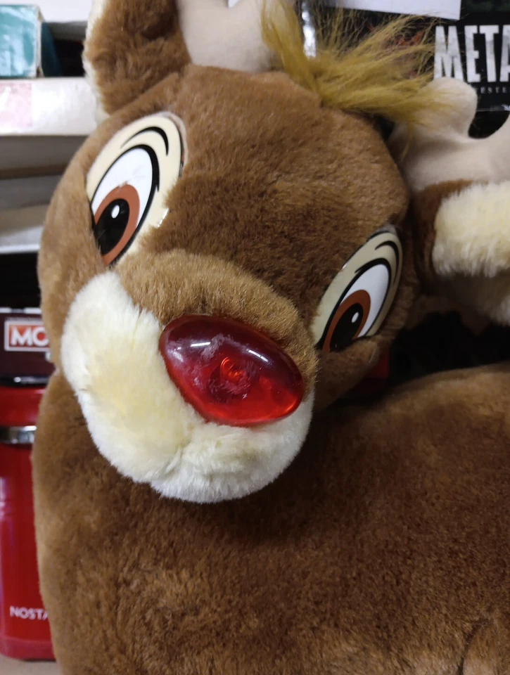 Campana de juguete de peluche Applause Rodolph el reno nariz roja 215122  Foto 2 de 4