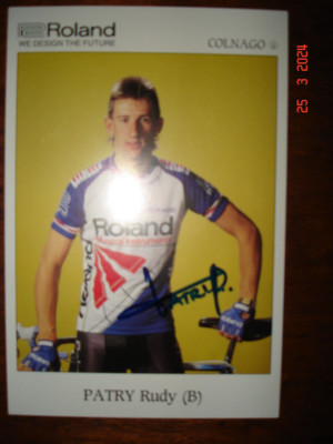 Radsport Karte PATRY Rudy signiert/Autogramm ROLAND COLNAGO 1988