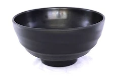 Melamine Round Bowl Ramen Pho Noodle Soup Rice Bowls 10~50 oz Swirl Shaped Black