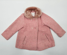 Next Mädchen Eleganter Mantel Strickjacke Fellkragen Wolle in Gr. 104/110