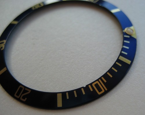 ORIGINALE ROLEX PARTE MOVIMENTO SUBMARINER LUNETTA INSERTO BLU con ORO GIALLO 37,65 mm - Foto 10 di 10