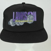 Lawson Product, Inc - Vintage Snapback Hat Cap - Black - Old Stock Lawson Product, Inc - Vintage Snapback Hat Cap - Black - Old Stock