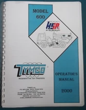 TYMCO MODEL 600 STREET SWEEPER OPERATOR OPERATION & MAINTENANCE MANUAL BOOK