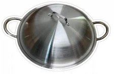 Large Mexican Style Stainless Steel Cazo 20" With Top Handles Wok Comal Gridd...