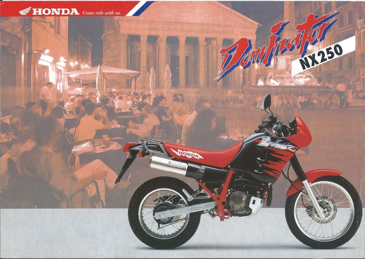 【希少】nitraid 春夏2006 カタログ Motorcycle Brochure - Honda - NX250 Dominator - c1993 GERMAN