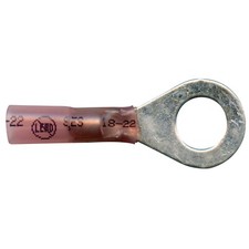 Heat Shrink Solder Ring Terminal 22-18 Gauge 3/8" Stud - USA - 10 Pack