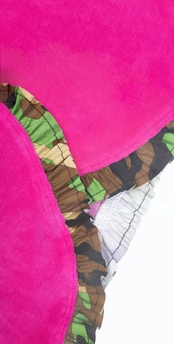 KidCosmic Set Girl 5 Pink Velour Camouflage Ruffle Long Sleeve Skirt Top USA Y2K - Picture 5 of 10