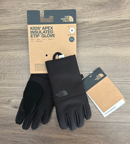 ⭐️NWT⭐️ The North Face Boys Apex Insulated Etip Gloves Sz M Black - Picture 3 of 7