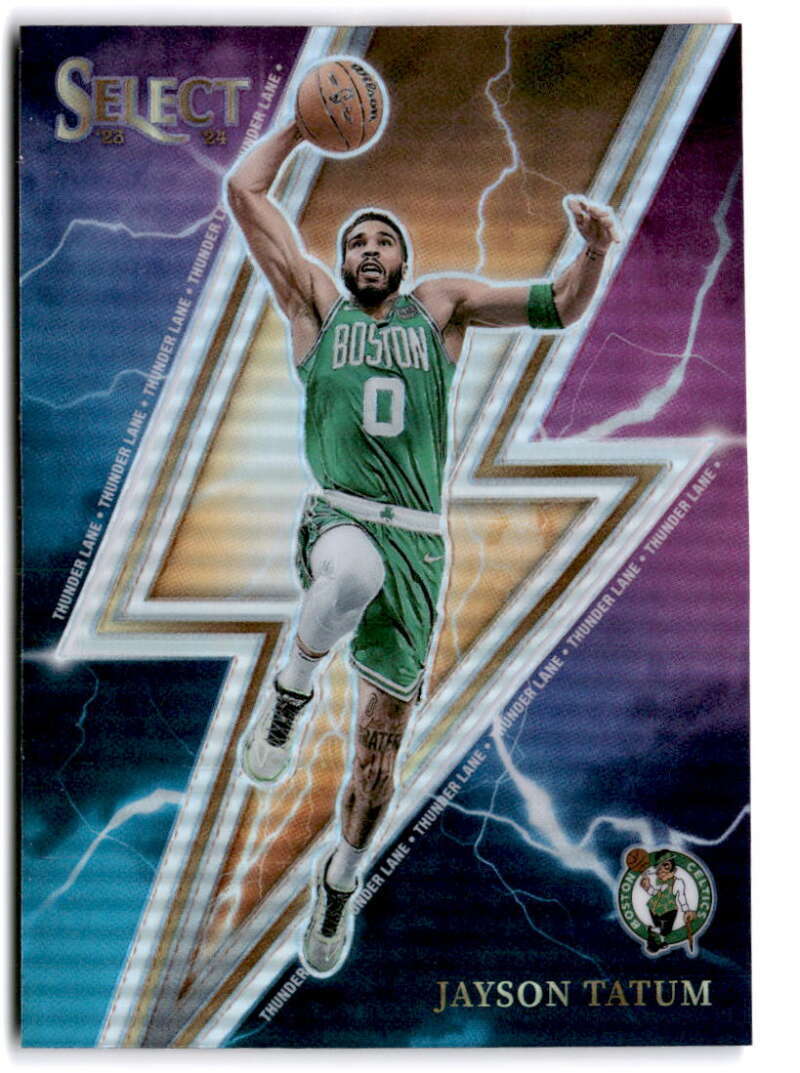 2023-24 Select Thunder Lane Silver Prizm #14 JAYSON TATUM