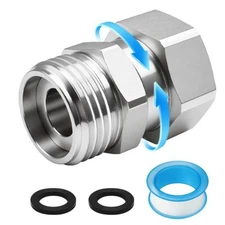 Graden Hose Swivel Connector 304 Stainless Steel Hose Swivel 360 Degree Rotat...