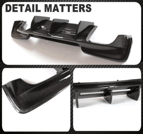 per BMW E82M 1M Coupe diffusore in carbonio diffusore posteriore paraurti spoiler attacco posteriore - Foto 13 di 13