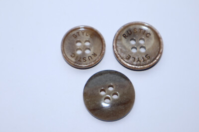10 Kunststoffknöpfe, hellbraun, marmoriert, ''Rustic Style'' Gr: 15, 18, 20, 23 mm