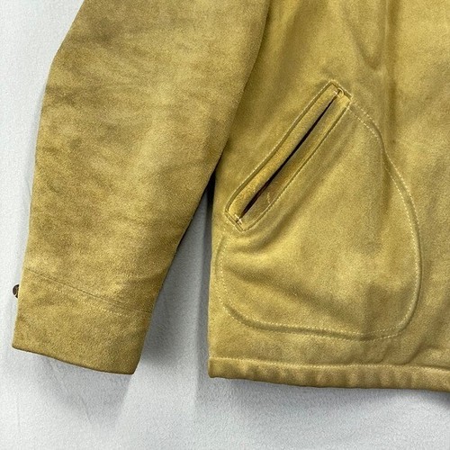 VTG 60s Pennys Suede Jacket Mens Medium Fur Lined Western Workwear Distressed - Picture 3 of 16