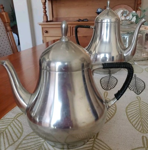 RIO Tiel Holland Pewter Coffee Tea Set: Coffee Pot, Tea pot,milk Jug, Sugar Bowl - Picture 6 of 10