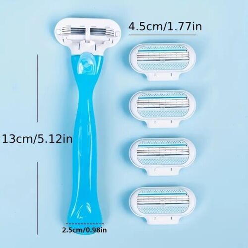 Hair Removal Tool Smooth Shaver Razor Tool Body Beauty Tool 1 Handle 8 Blades - Picture 3 of 13