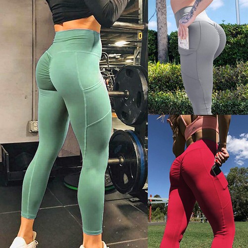 Women Scrunch Butt Gym Leggings High 