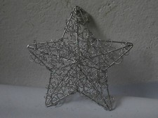 Palla decorazione albero Natale STELLA ferro lavorato a mano Christmas iron ball