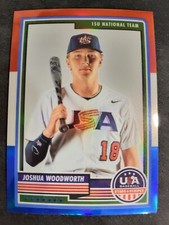 2023 USA Stars Stripes Joshua Woodworth RED WHITE BLUE PRIZM card #40