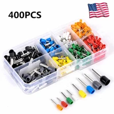 400 PCS Cable Cord Pin End Bootlace Ferrule Terminal Wire Crimp Connector Kit