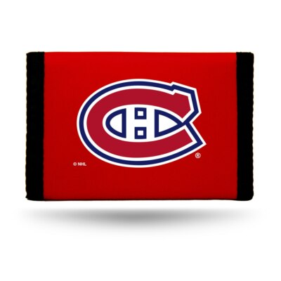 NHL Rico Industries Embossed Leather Trifold Wallet Montreal Canadiens