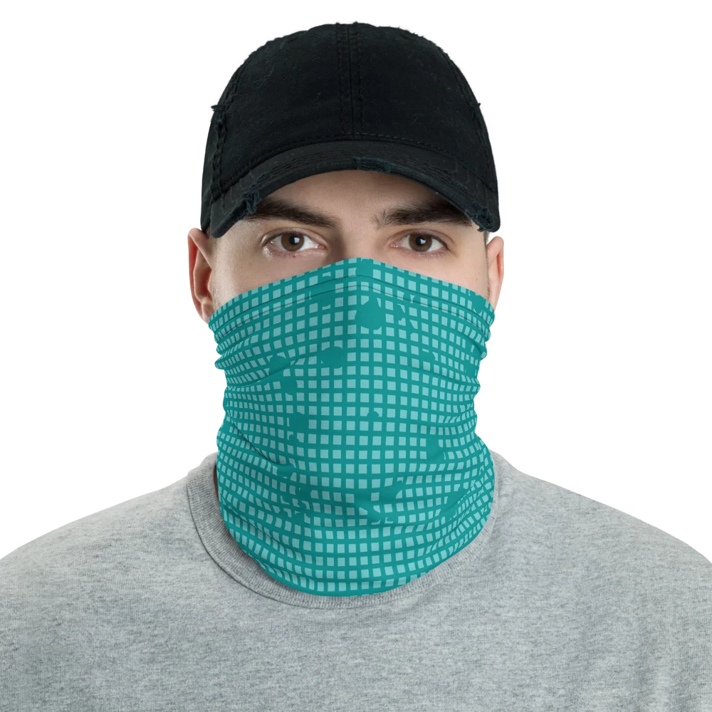 Light Blue Fictional Desert Night Ops Camouflage Neck Gaiter