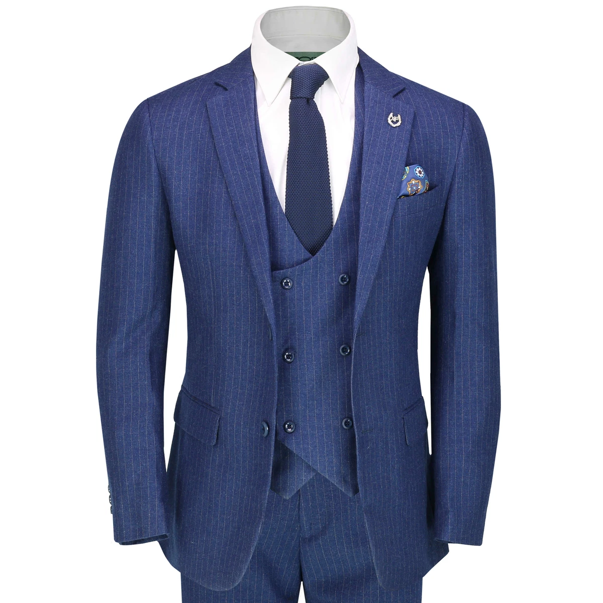 Blue pinstripe hotsell waistcoat