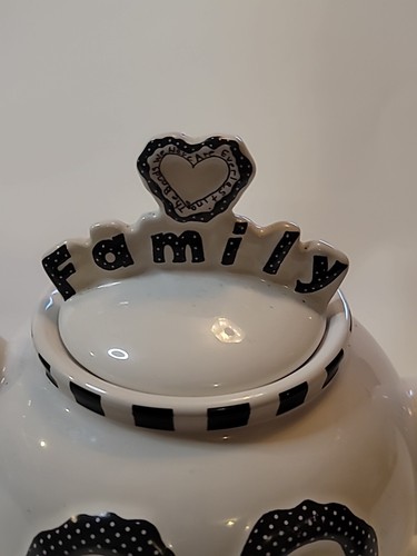 Children Of The Inner Light Teapot Family Black & White Ceramic Marci by Enesco - Picture 13 of 24