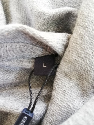 Jack & Jones Hoodie Nice Men's Gray T-Shirt Size L Long Sleeves Cotton Pullover - Picture 6 of 10