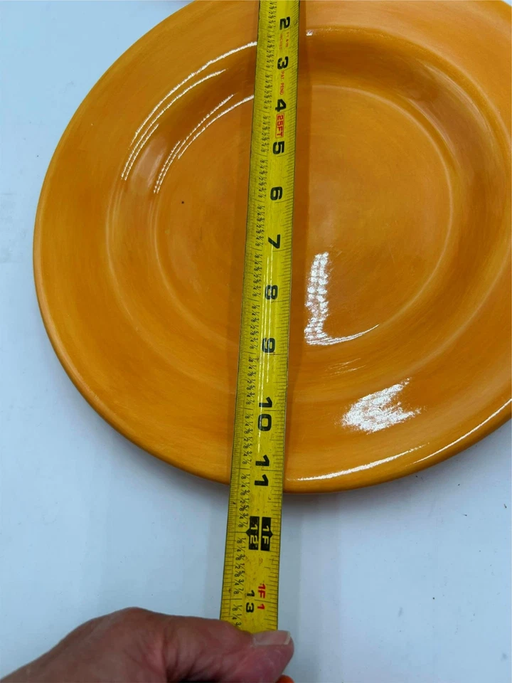 4) TABLETOPS UNLIMITED SALUTE DINNER PLATES YELLOW VGC - Image 3 of 4