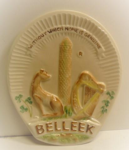 BELLEEK COLLECTOR'S SOCIETYSPECIAL EDITION OF BELLEEK TRADE MARK PLAQUE 1979 - Picture 1 of 5