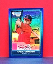 2007 BOWMAN CHROME #DP3 HANK CONGER ROOKIE RC BLUE REFRACTOR ANGELS 67/199