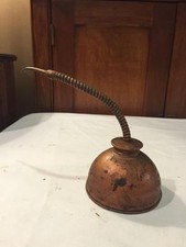 Vintage EAGLE Thumb OILER! Copper Color Advertising Tin OIL CAN w Flexible Spout