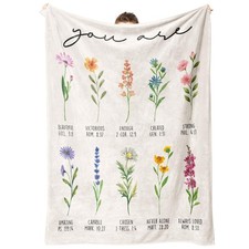 Afterprints Christian Blanket for Women, Floral, Religious Gift, Birthday