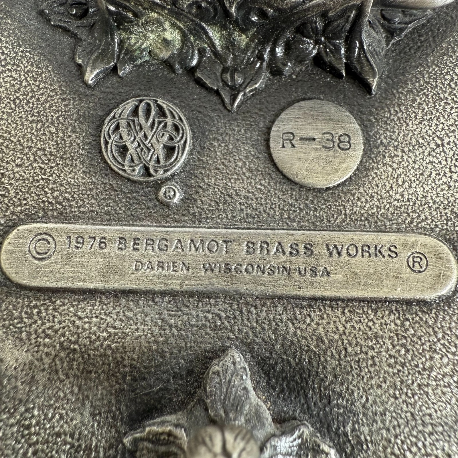 Vintage 1976 Bergamot Brass Works Do It In A Van Belt Buckle 3" Made In USA