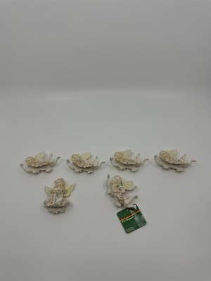 Set of 6 Garden Faerie Angels Pot Huggers 3'' Resin