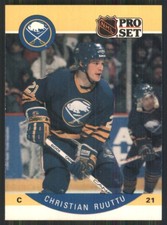 1990-91 Pro Set #29 Christian Ruuttu Buffalo Sabres 3227