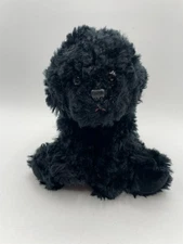 Russ Berrie Plush Muffin 8” Black Maltese Bichon Frise Puppy Dog #24555