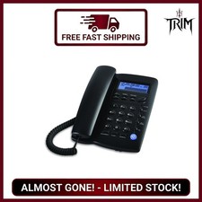 Y043 Corded Landline Phone with Caller ID Call Waiting Speaker Display Black