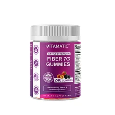 Vitamatic Prebiotic Fiber Gummies for Adults- 240 Pectin Based Gummies
