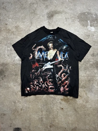 Metallica Euro Band T-Shirt Size L European Si 1990s vintage concert t-shirt, vintage, single stitch, B+ condition