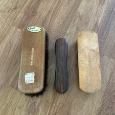 Lot 3 Vintage Shoe Shine Brush 100 Horse Hair Bari Of Florida