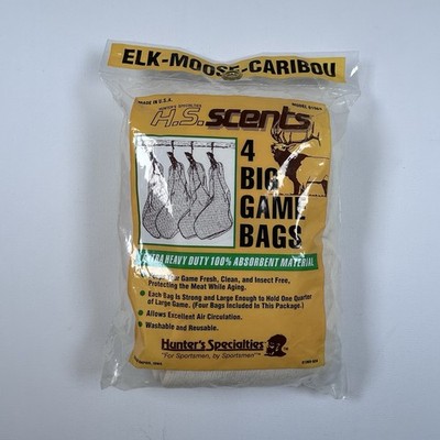 Vintage H.S. Scents Hunter's Specialties 4 Big Game Bags Elk Moose Caribou NOS