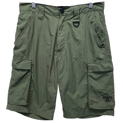 Boy Scouts of America Centennial Uniform Cargo Shorts Mens Small Green Nylon