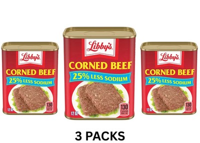 (3 pack) Libby's Corned Beef, 12 oz Can free shipping