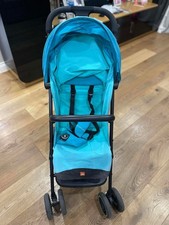 GP Travel Pram Pushchair Blue – Lightweight Compact Fold – Used Once